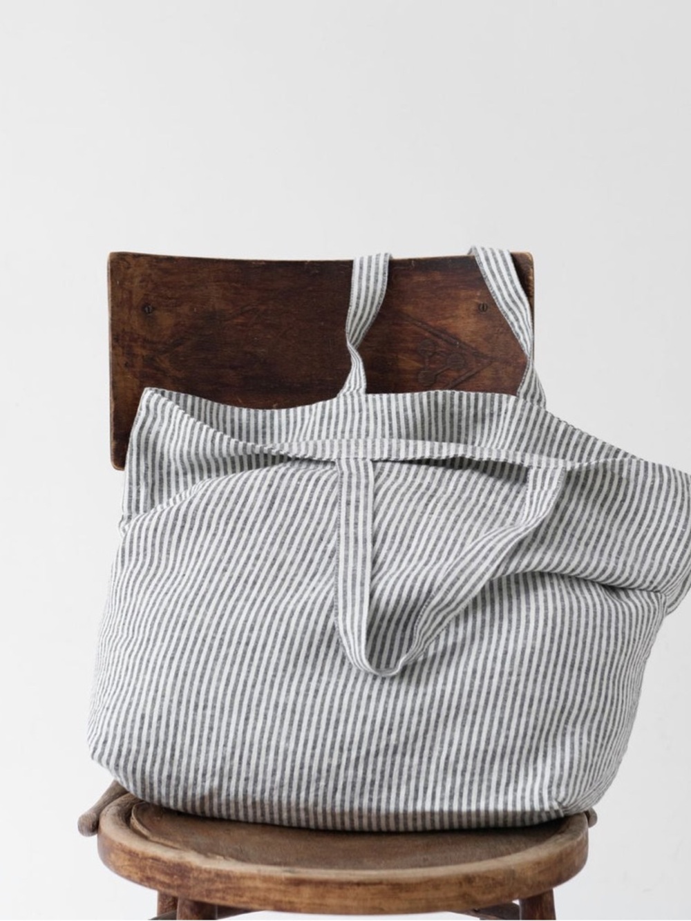Linen Tales Thin Stripes Linen Big Bag